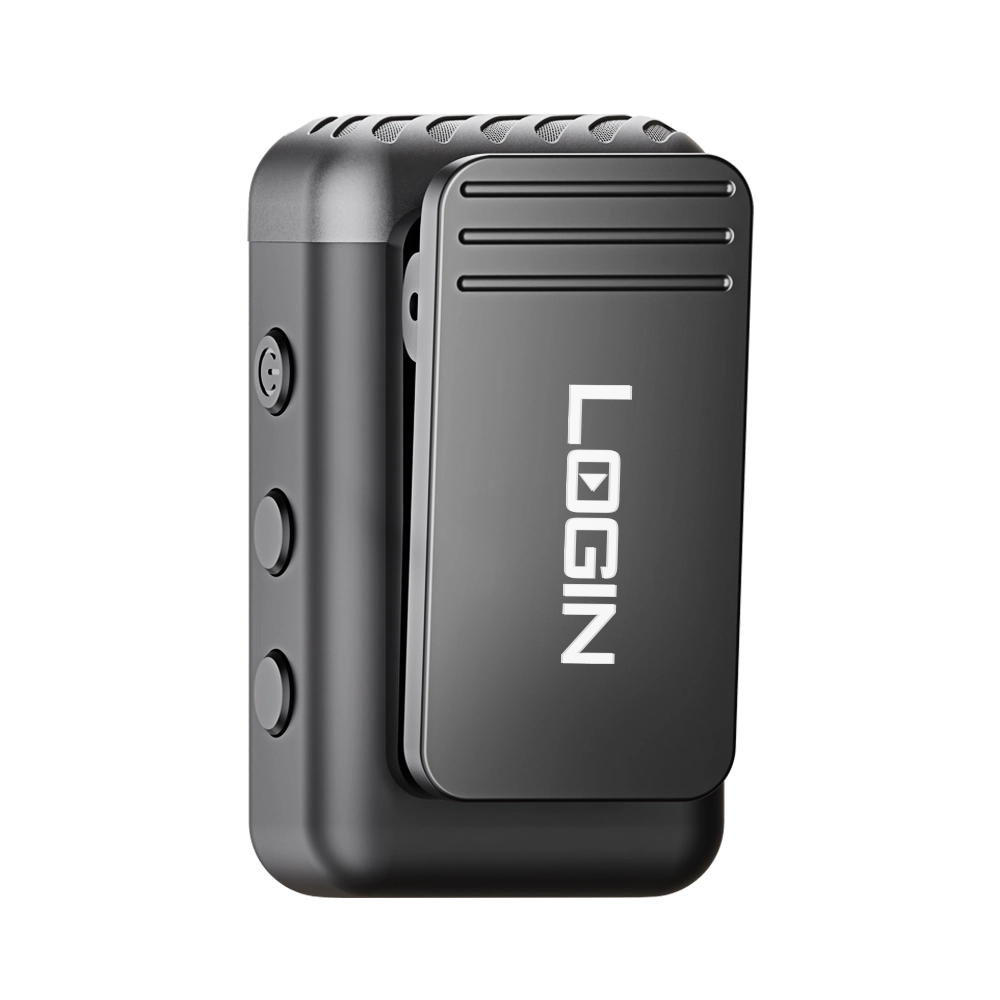 LOGIN L-251 Noiseless Wireless Vlogging Microphone – AI Noise Cancellation & Dual Receivers