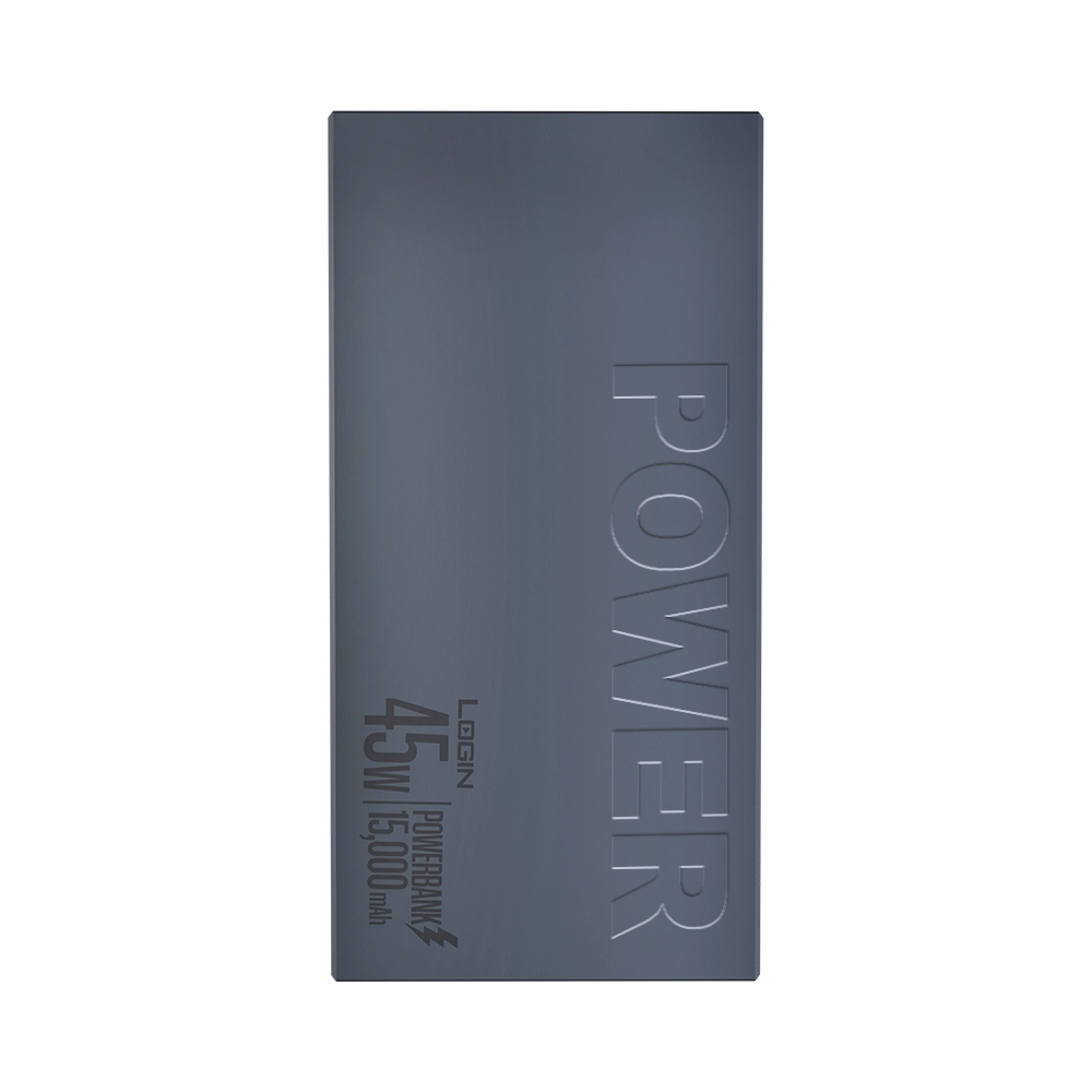 LOGIN Nomad L-706 15,000mAh Metallic Power Bank – 45W Super Fast PD Charging for Laptops, Tablets & Phones