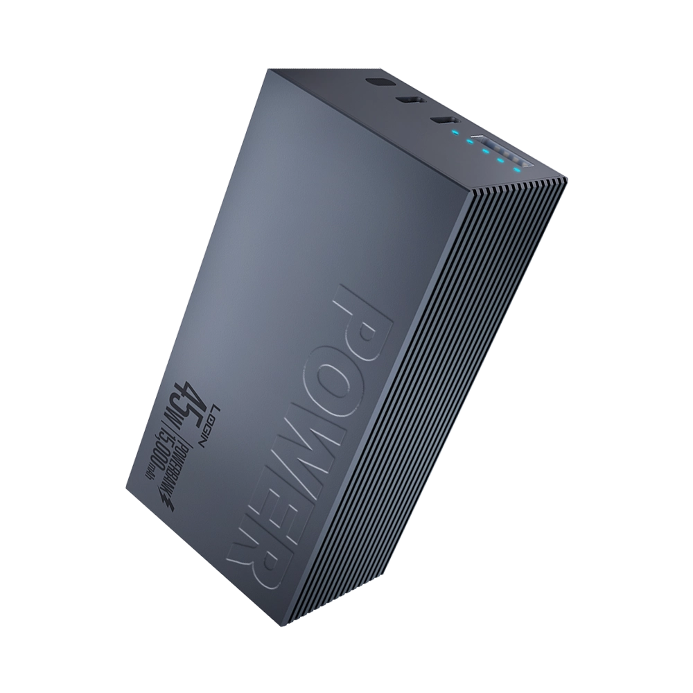 LOGIN Nomad L-706 15,000mAh Metallic Power Bank – 45W Super Fast PD Charging for Laptops, Tablets & Phones