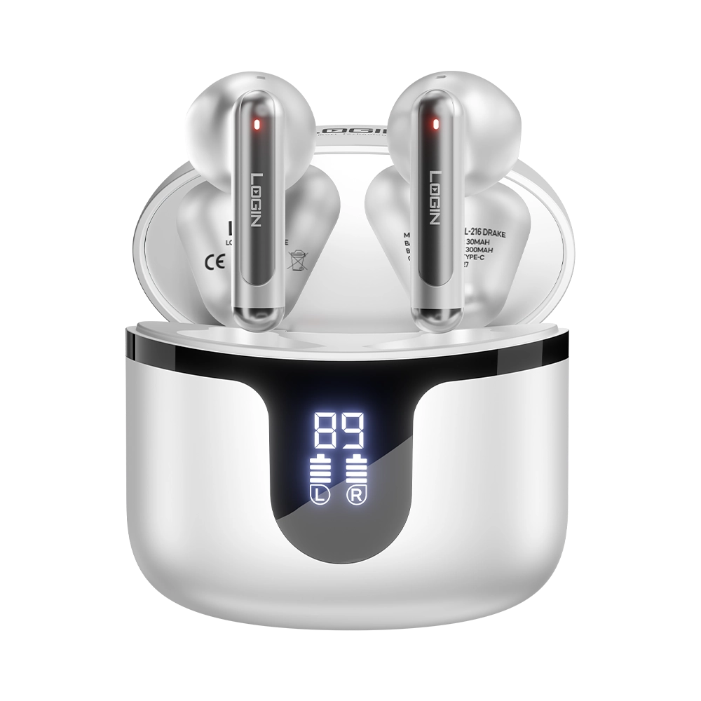 LOGIN L-216 Drake True Wireless Earbuds | Bluetooth 6.0 | 13mm Bass Drivers | Digital LED Display