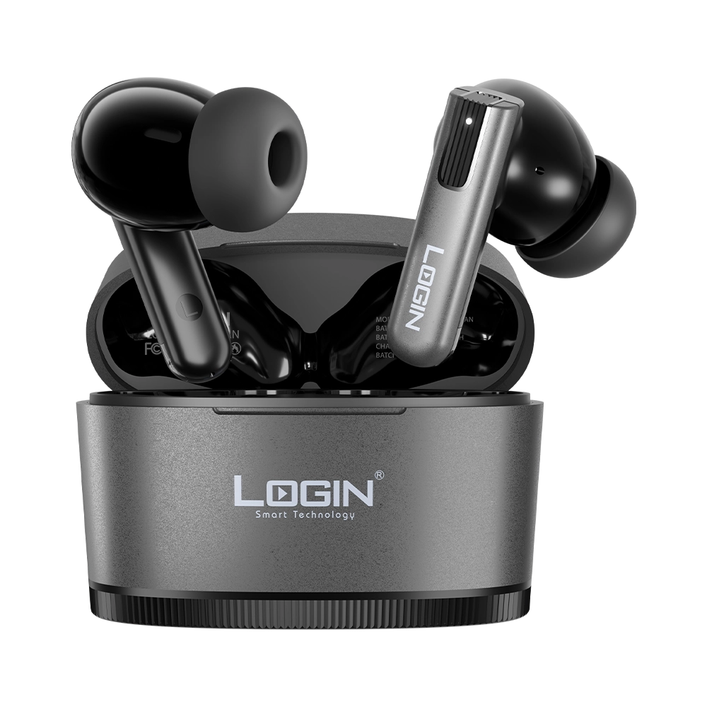 LOGIN L-218 ELAN True Wireless Earbuds | ANC + ENC | Bluetooth 5.4 | 13mm Bass Drivers