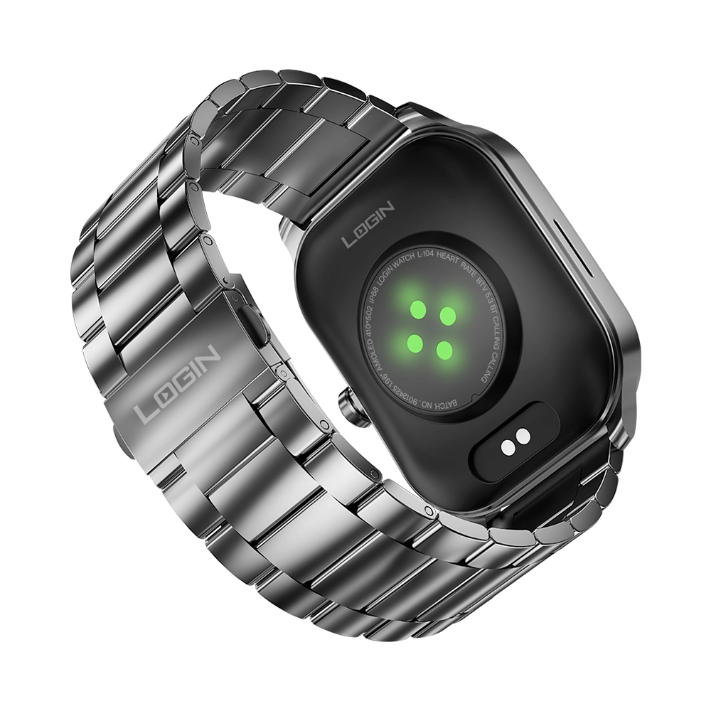 LOGIN L-104 Elite Smart Watch – 1.96" Curved AMOLED Display, Dual Straps & Bluetooth Calling