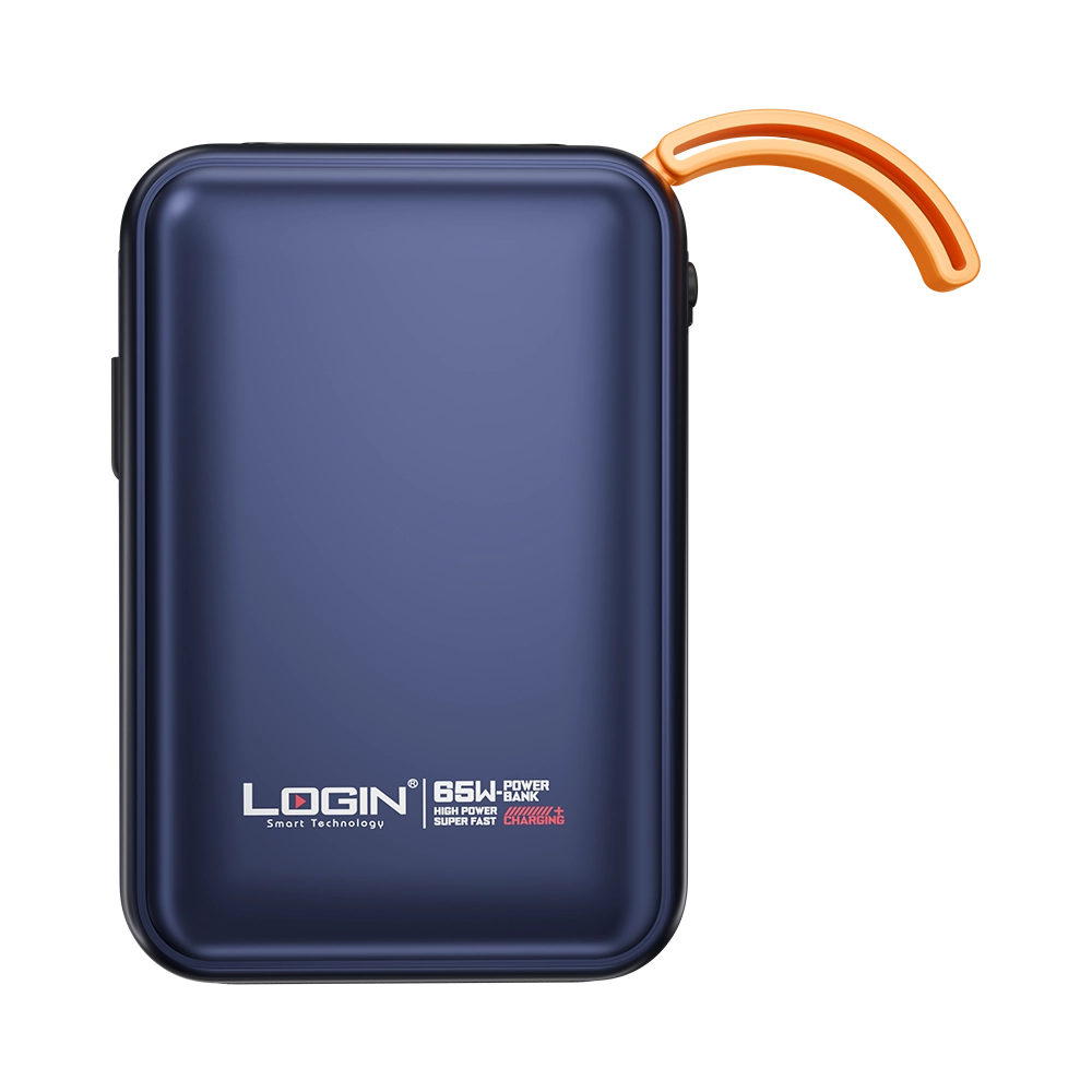 LOGIN Oblivor L-707 20,000mAh Power Bank – 65W Super Fast Charging, Laptop Support & Built-In PD Cable