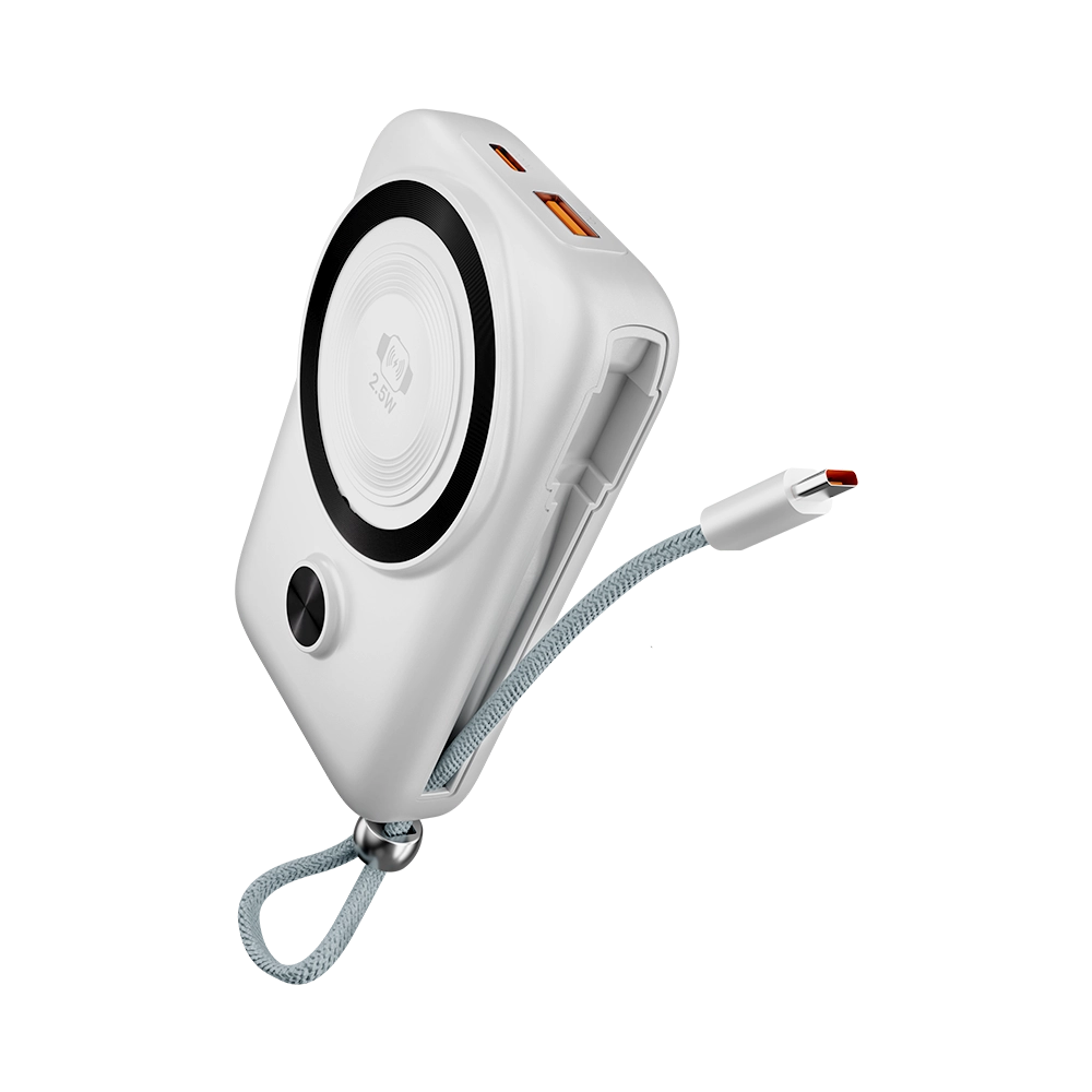 LOGIN Magcore L-711 10,000mAh Magnetic Power Bank – 15W MagSafe Wireless, Smartwatch Charging & Built-in PD Cable