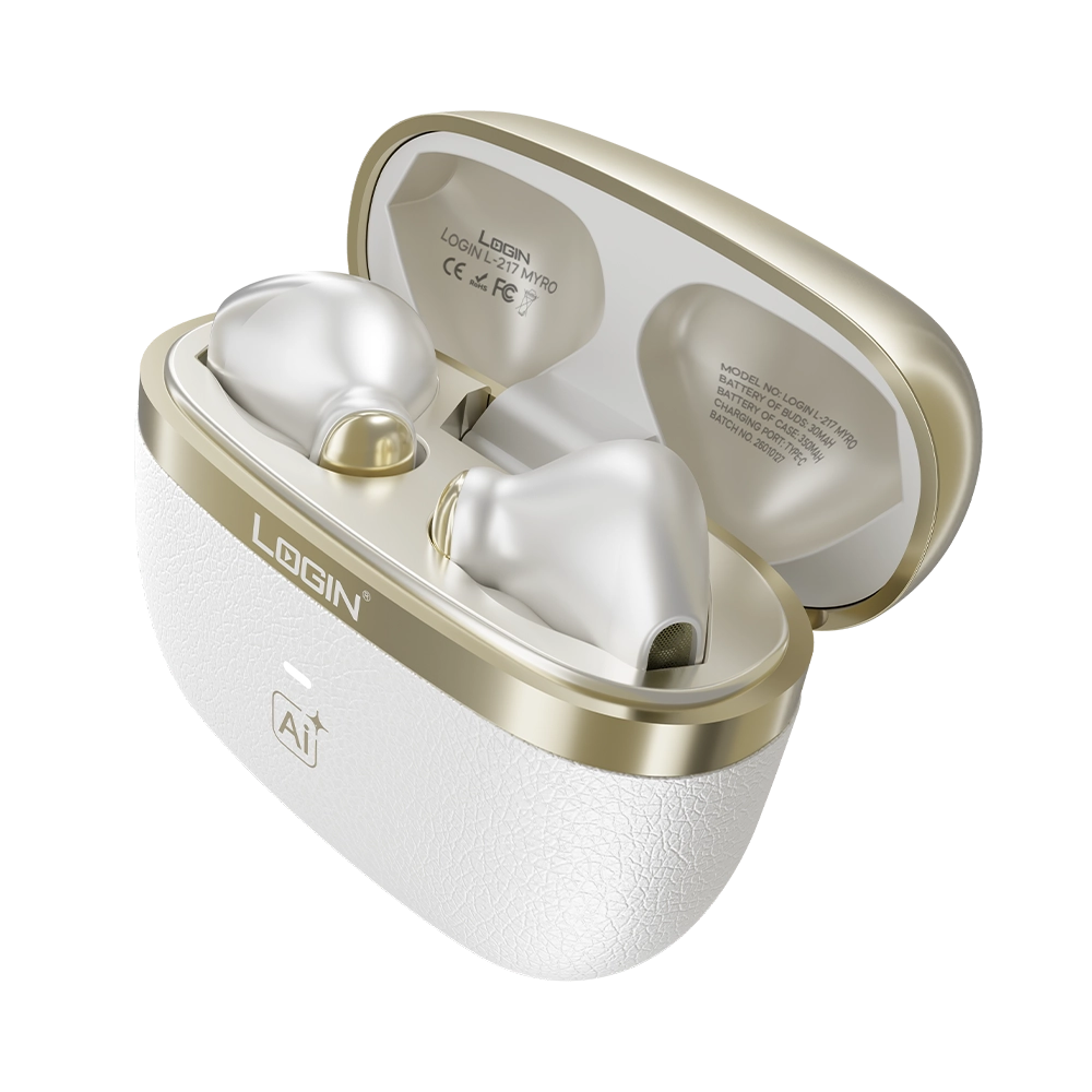 LOGIN L-217 Myro True Wireless Earbuds | 6-Mic Hybrid ANC & ENC | Bluetooth 6.0 | AI Translation