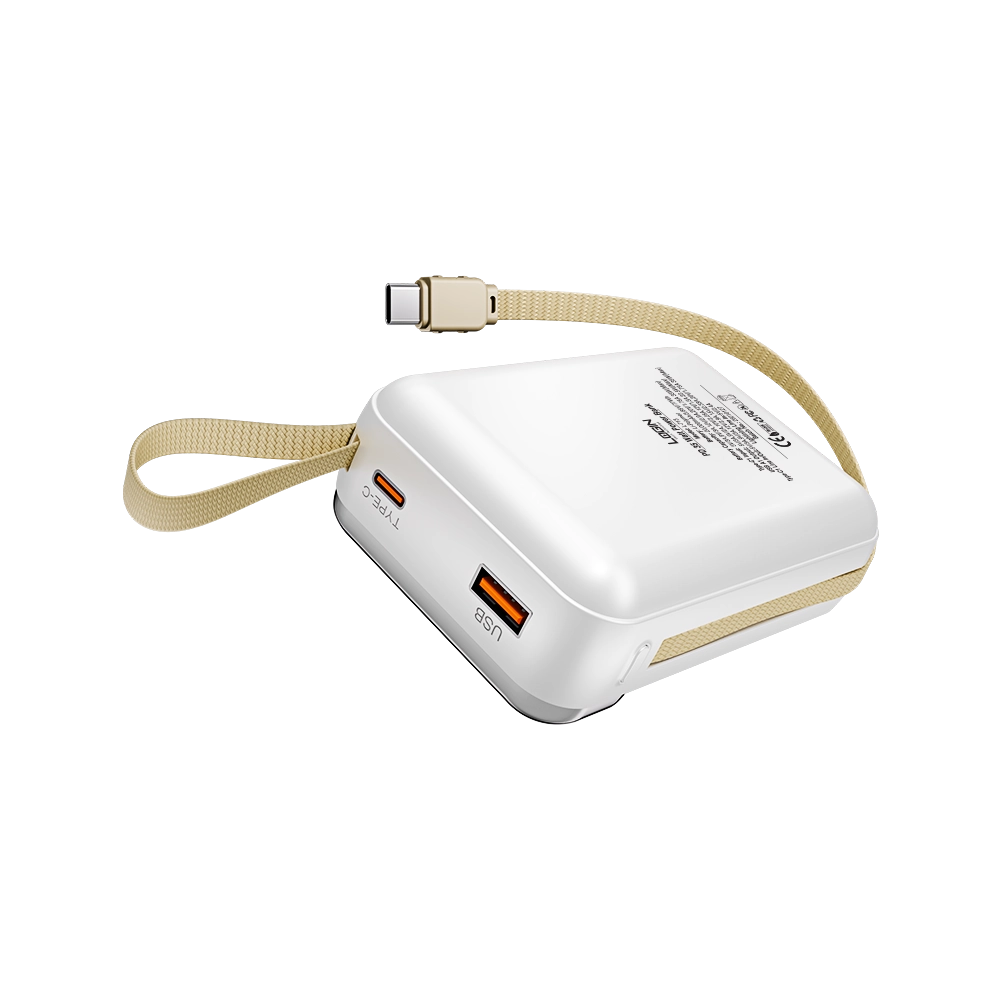 LOGIN L-713 Aera 20,000mAh Power Bank – 35W Super Fast Charging with Built-In PD & Lightning Cables