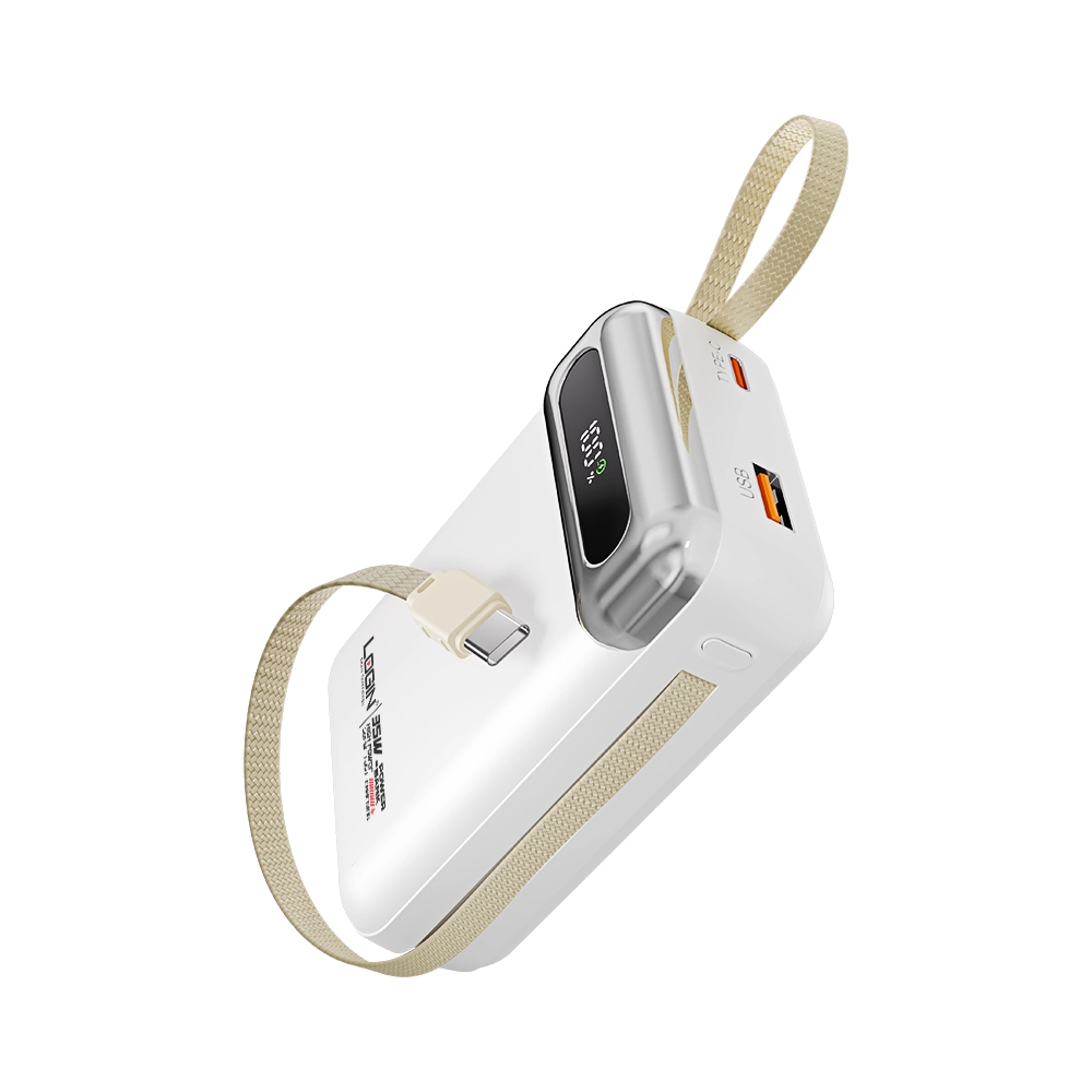 LOGIN L-713 Aera 20,000mAh Power Bank – 35W Super Fast Charging with Built-In PD & Lightning Cables