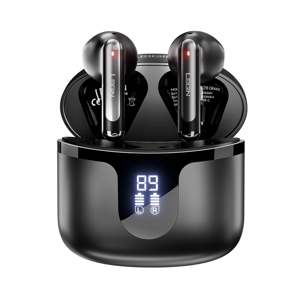 LOGIN L-216 Drake True Wireless Earbuds | Bluetooth 6.0 | 13mm Bass Drivers | Digital LED Display
