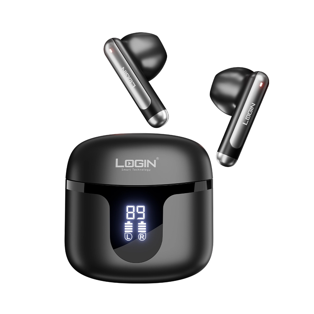 LOGIN L-216 Drake True Wireless Earbuds | Bluetooth 6.0 | 13mm Bass Drivers | Digital LED Display
