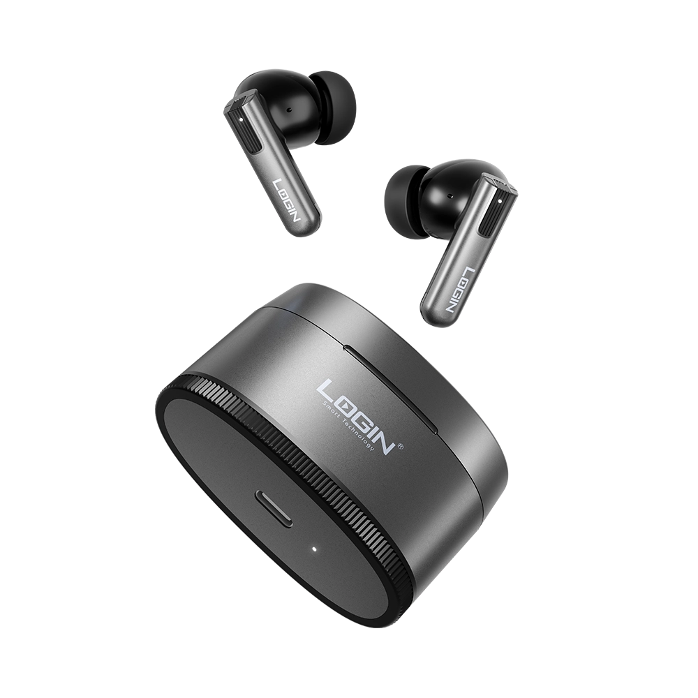 LOGIN L-218 ELAN True Wireless Earbuds | ANC + ENC | Bluetooth 5.4 | 13mm Bass Drivers